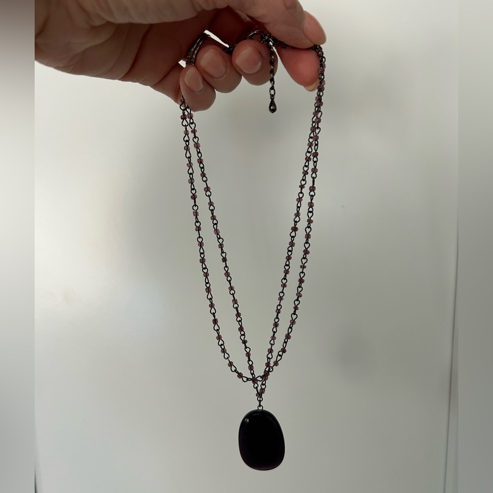 Purple Double Strand Necklace From Express